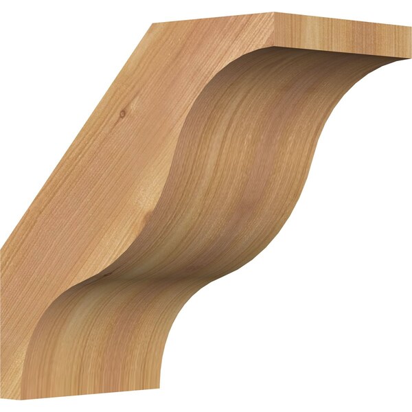 Ekena Millwork 5 1/2"W x 10"D x 10"H Funston Smooth Knee Brace, Western Red Cedar BRC06X10X10FST00SWR - main